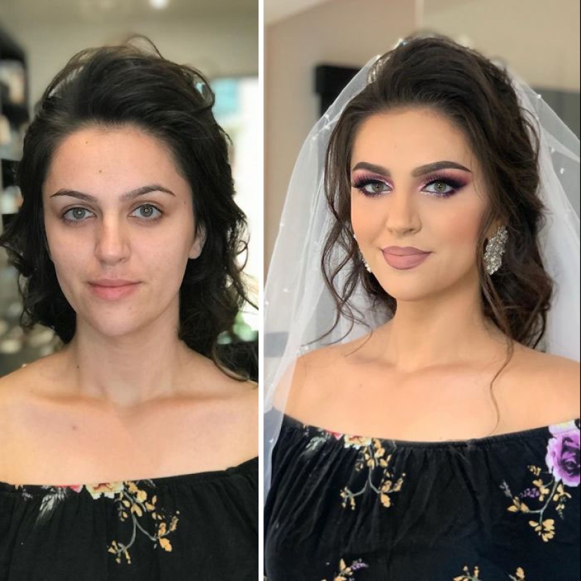 23 fotos de increíbles transformaciones de novias después del maquillaje de la boda