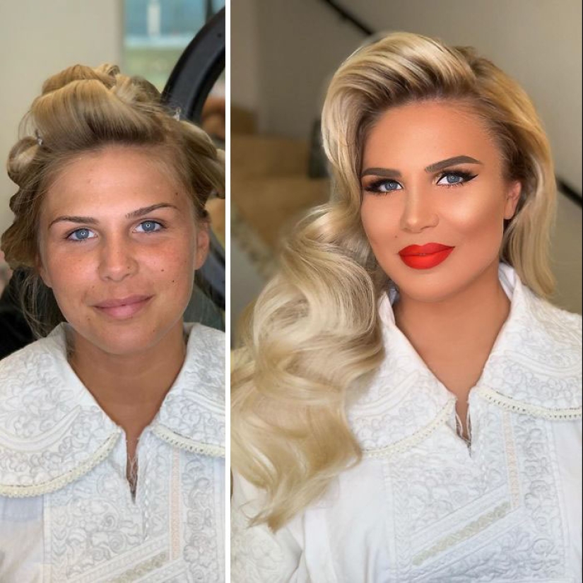 23 photos of amazing transformations of brides after wedding makeup