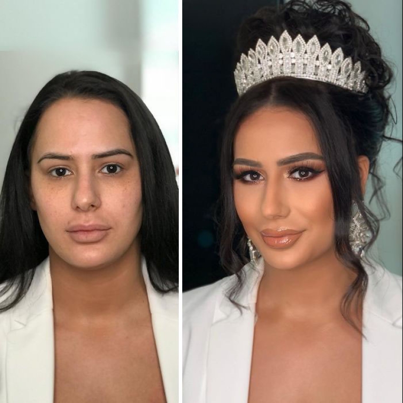 23 photos of amazing transformations of brides after wedding makeup