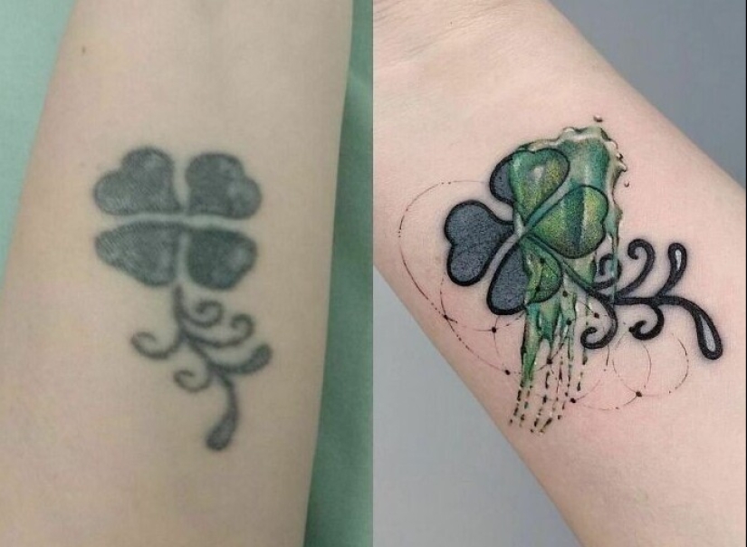 25 ejemplos de superposición exitosa de tatuajes