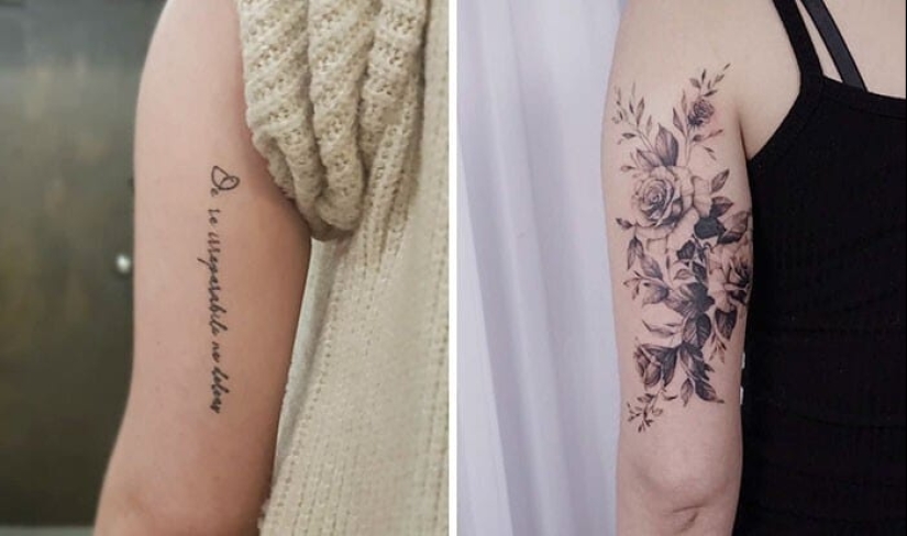 25 ejemplos de superposición exitosa de tatuajes