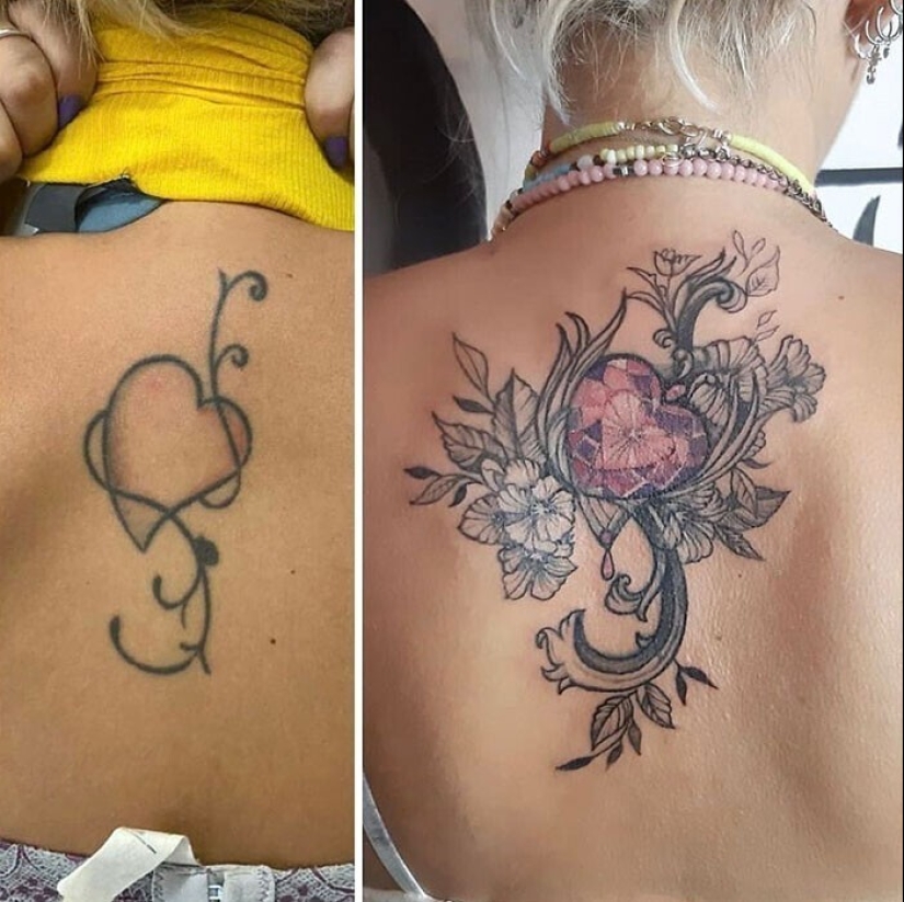 25 ejemplos de superposición exitosa de tatuajes