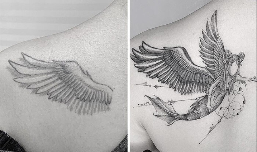 25 examples of successful overlap of tattoos