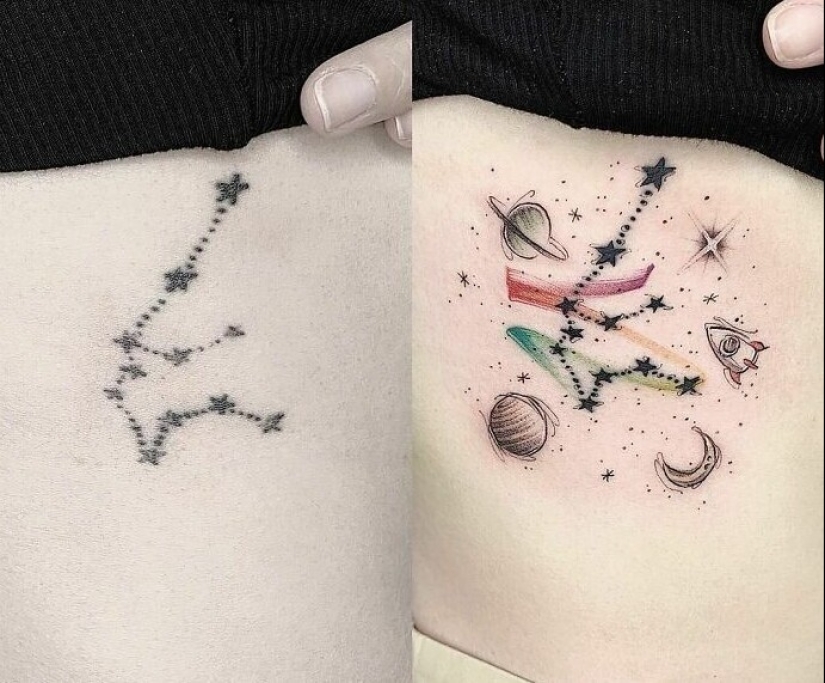 25 examples of successful overlap of tattoos