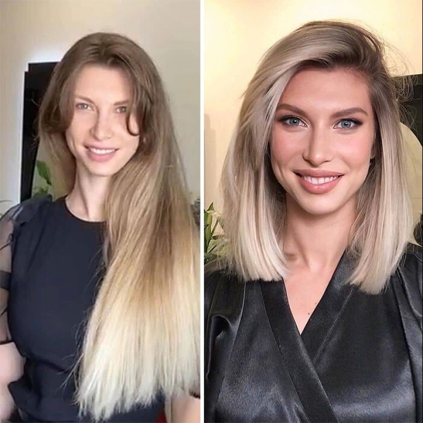 25 incredible photos before and after the hairstyle change