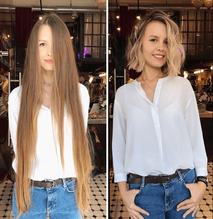 25 incredible photos before and after the hairstyle change