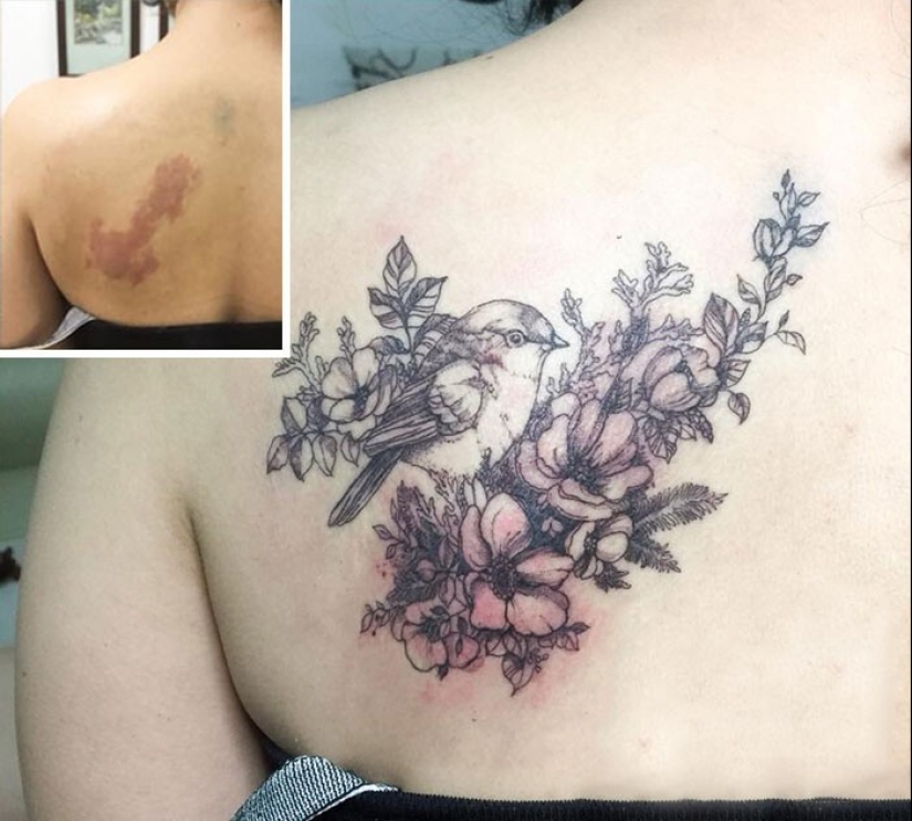 25 tattoos to cover scars and other defects on the body