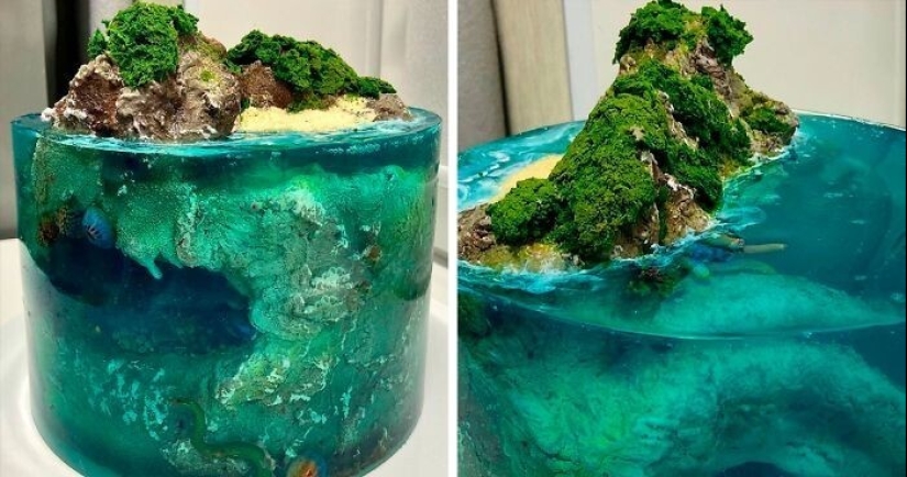 30 cakes that look like paradise islands lost in the ocean