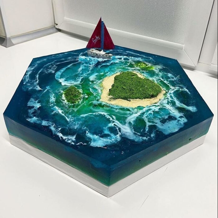 30 cakes that look like paradise islands lost in the ocean