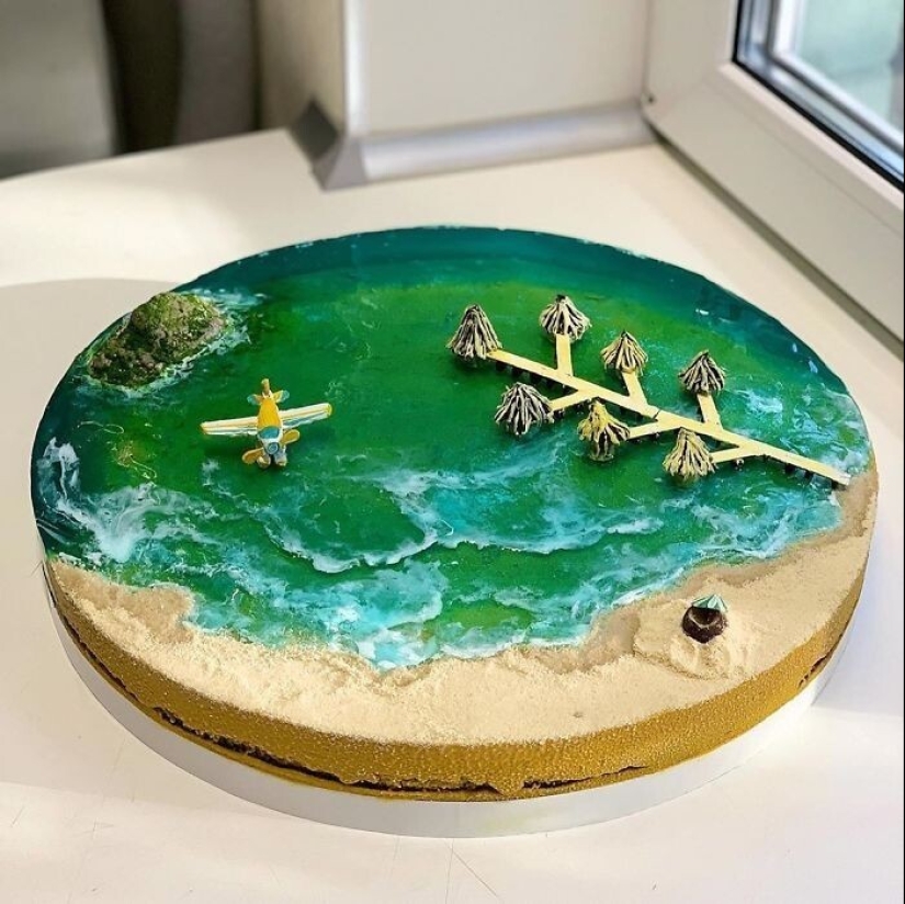 30 cakes that look like paradise islands lost in the ocean