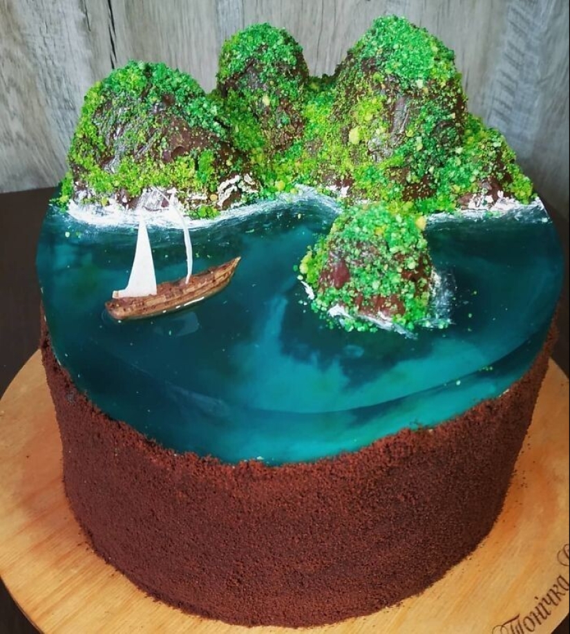 30 cakes that look like paradise islands lost in the ocean