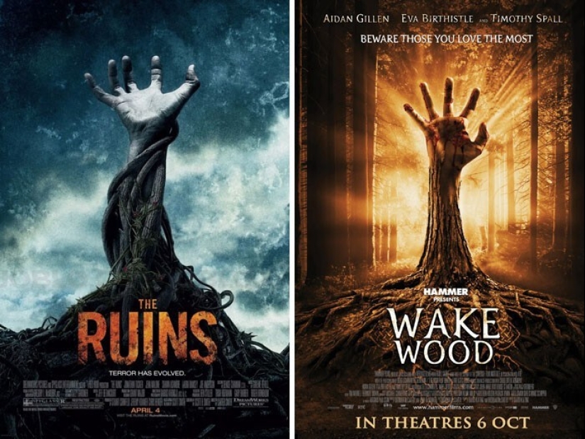 30 carteles de películas que son demasiado similares entre sí. ¿Quién ha splagiated de quién?