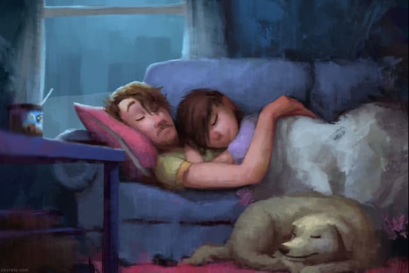 30 idílico ilustraciones de amor y afecto que calentará tu corazón