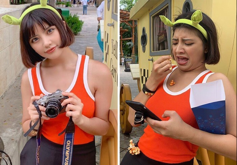 30 mejores collages "Instagram y realidad" de una chica de Tailandia