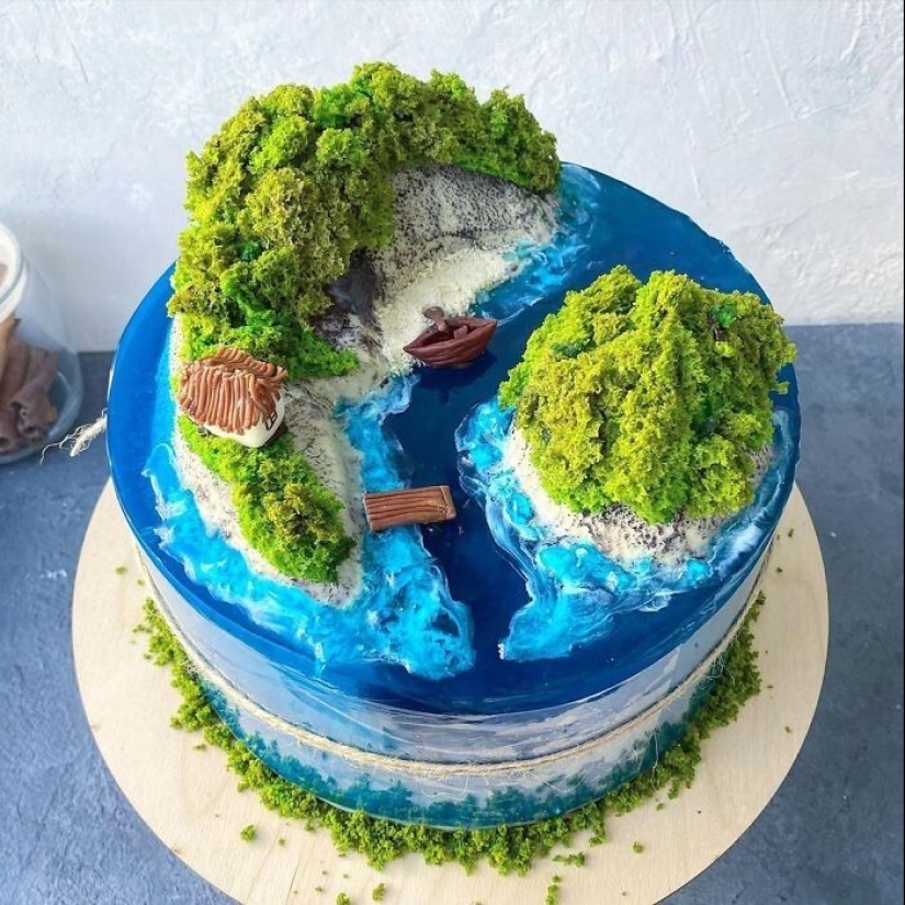 30 pasteles que parecen islas paradisíacas perdidas en el océano