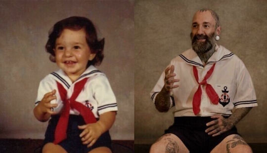 30 people who perfectly recreated their photos of the past