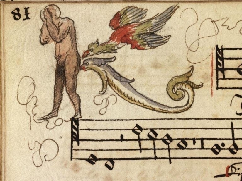 30 strange and creepy illustrations from the songbook of the XVI century