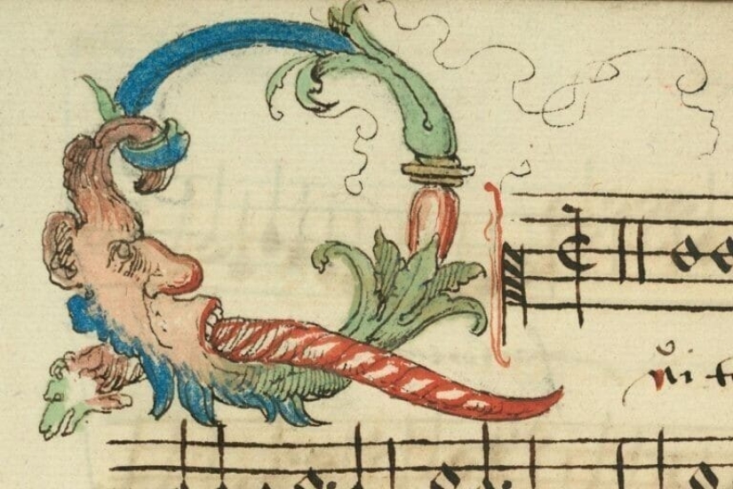 30 strange and creepy illustrations from the songbook of the XVI century