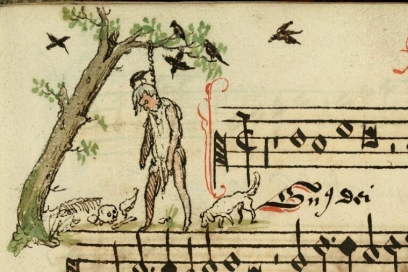 30 strange and creepy illustrations from the songbook of the XVI century