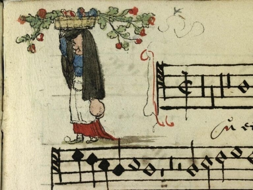 30 strange and creepy illustrations from the songbook of the XVI century