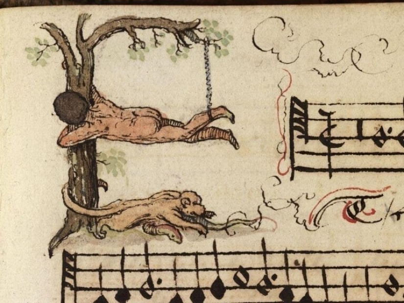 30 strange and creepy illustrations from the songbook of the XVI century