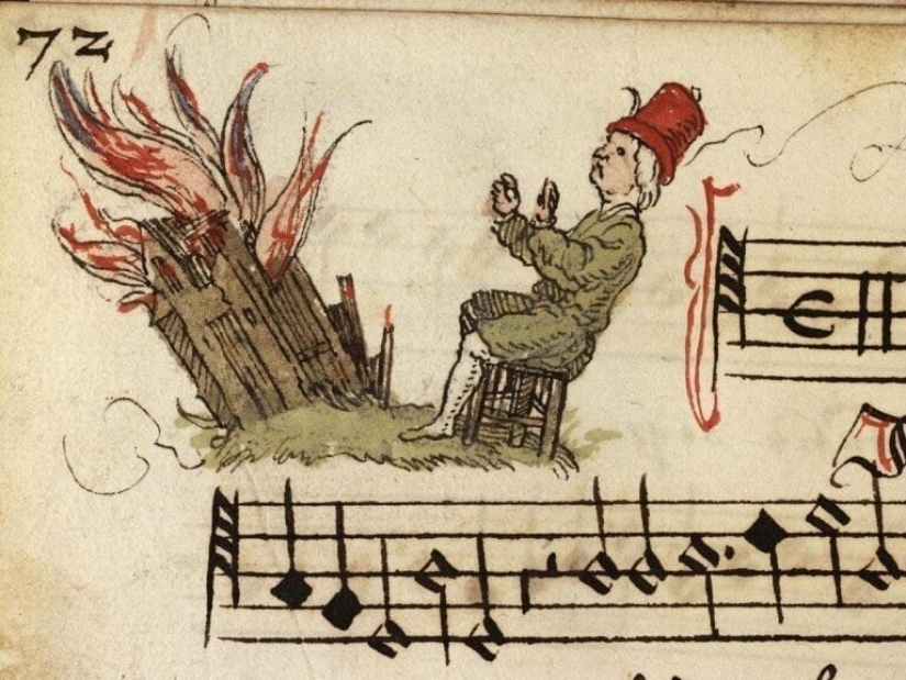 30 strange and creepy illustrations from the songbook of the XVI century