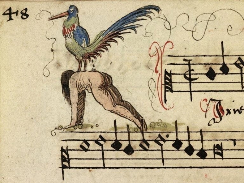 30 strange and creepy illustrations from the songbook of the XVI century