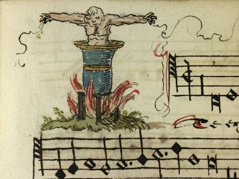 30 strange and creepy illustrations from the songbook of the XVI century