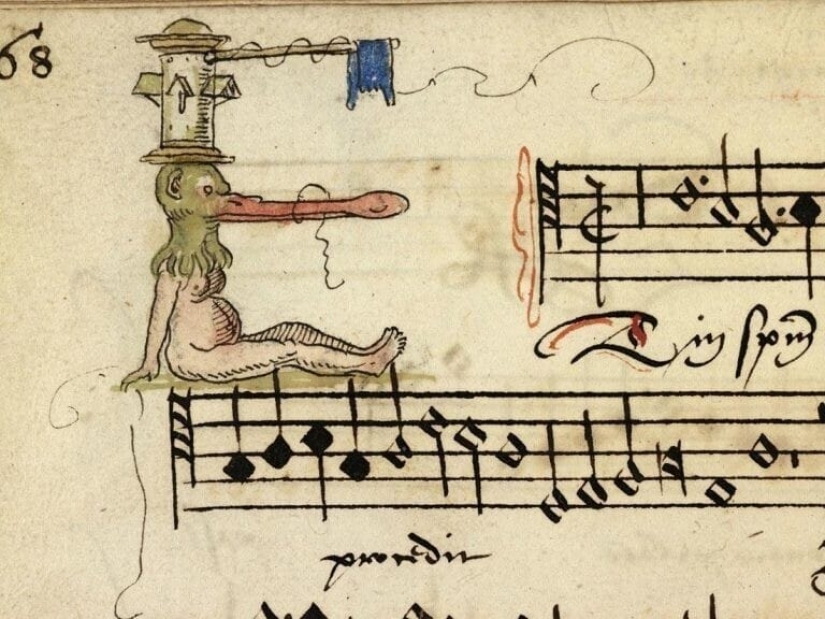 30 strange and creepy illustrations from the songbook of the XVI century