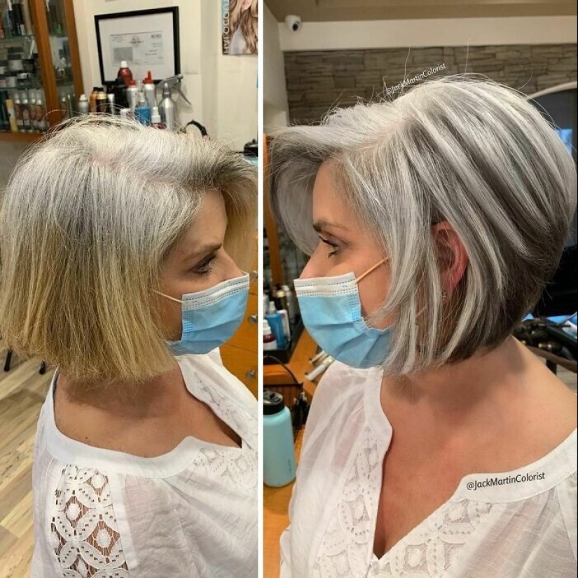 30 women who decided that gray hair suits them