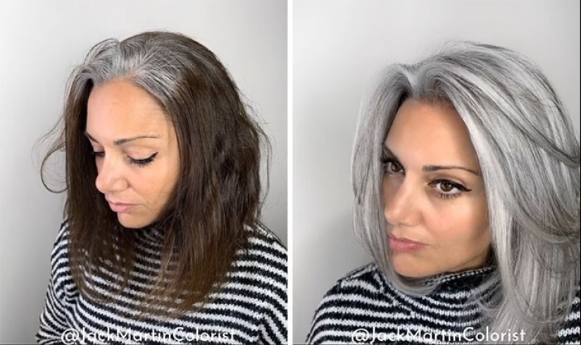 30 women who decided that gray hair suits them