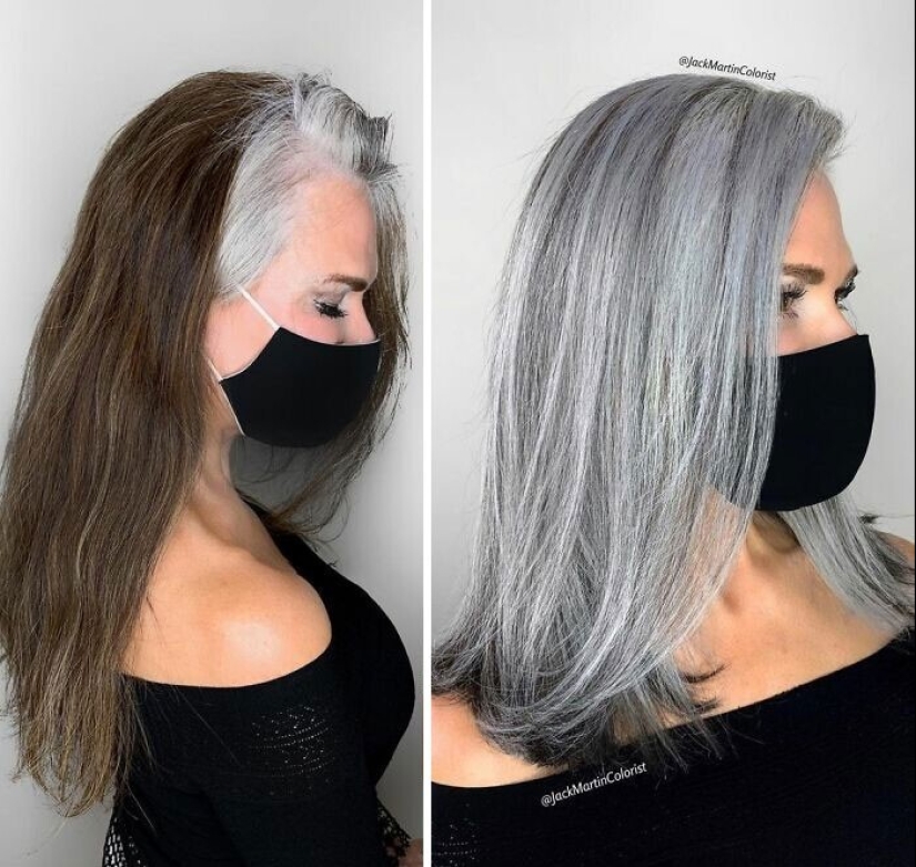 30 women who decided that gray hair suits them