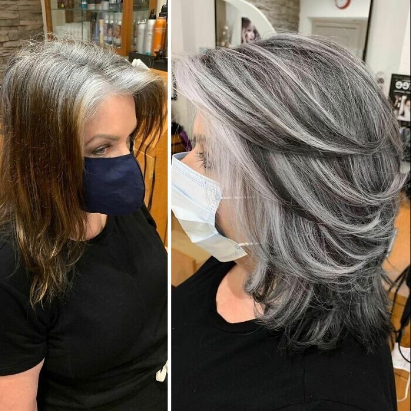 30 women who decided that gray hair suits them