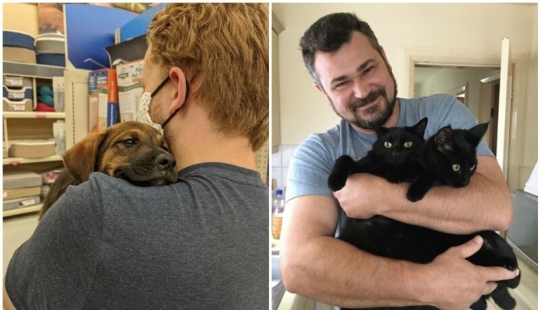 35 animals from shelters who were very lucky to meet "their" person