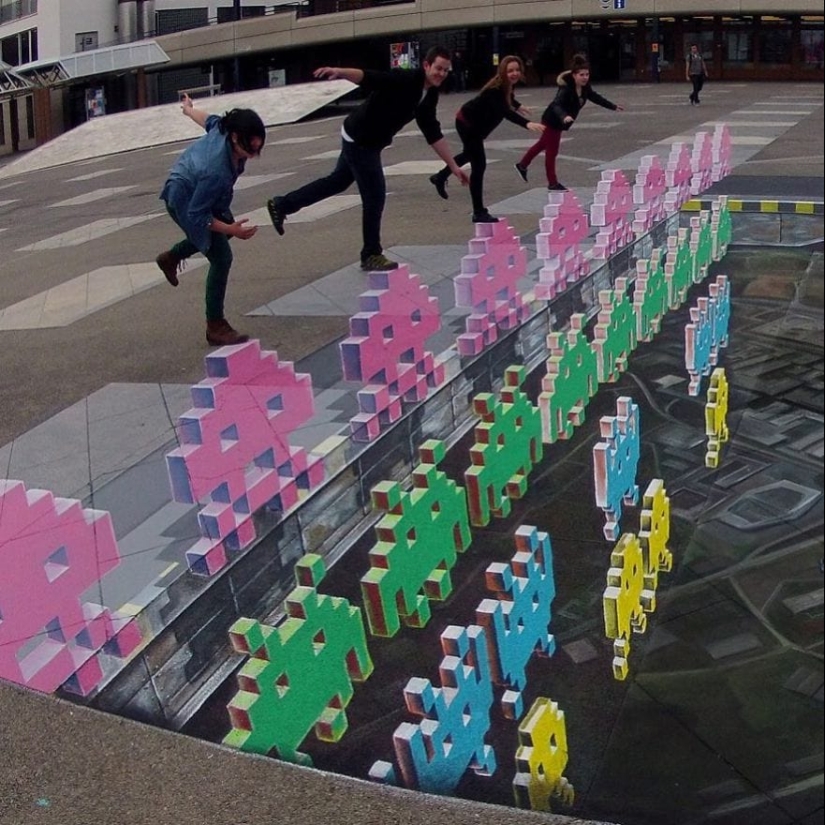 3D drawings of Dutch artist to make people stay