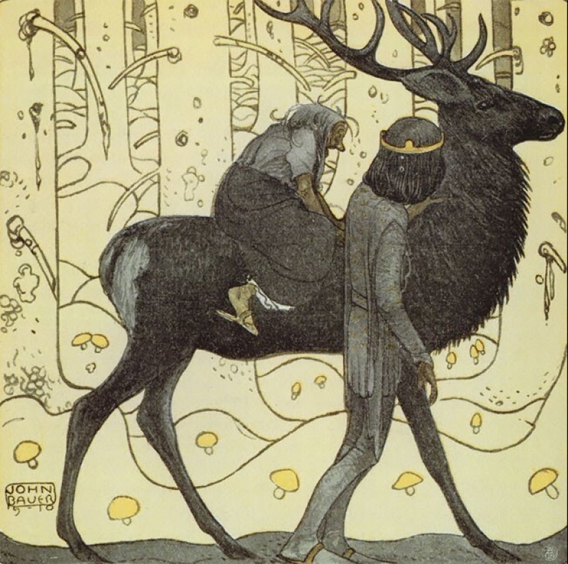 40 fabulous illustrations from a century ago by the magician Jon Bauer