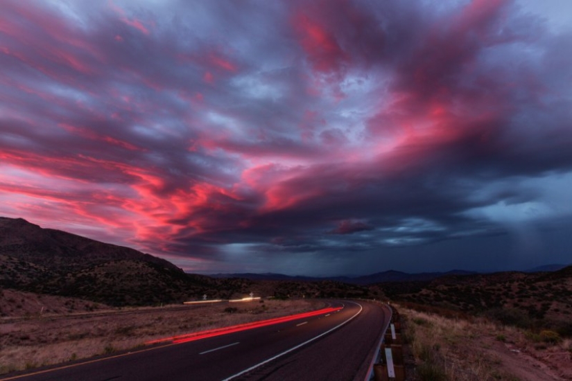 "45 000 kilometers the chase": rampant element the eyes of an American hunter storm