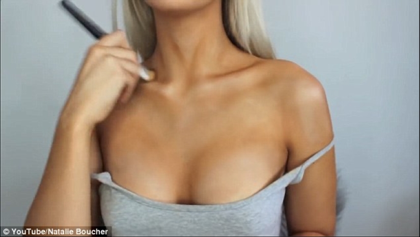 A beauty blogger showed how to increase her breasts with makeup