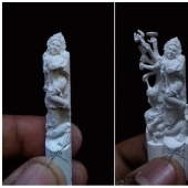 A guy from India carves incredible tiny sculptures out of small crayons