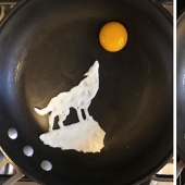 A Mexican woman creates works of art from banal fried eggs