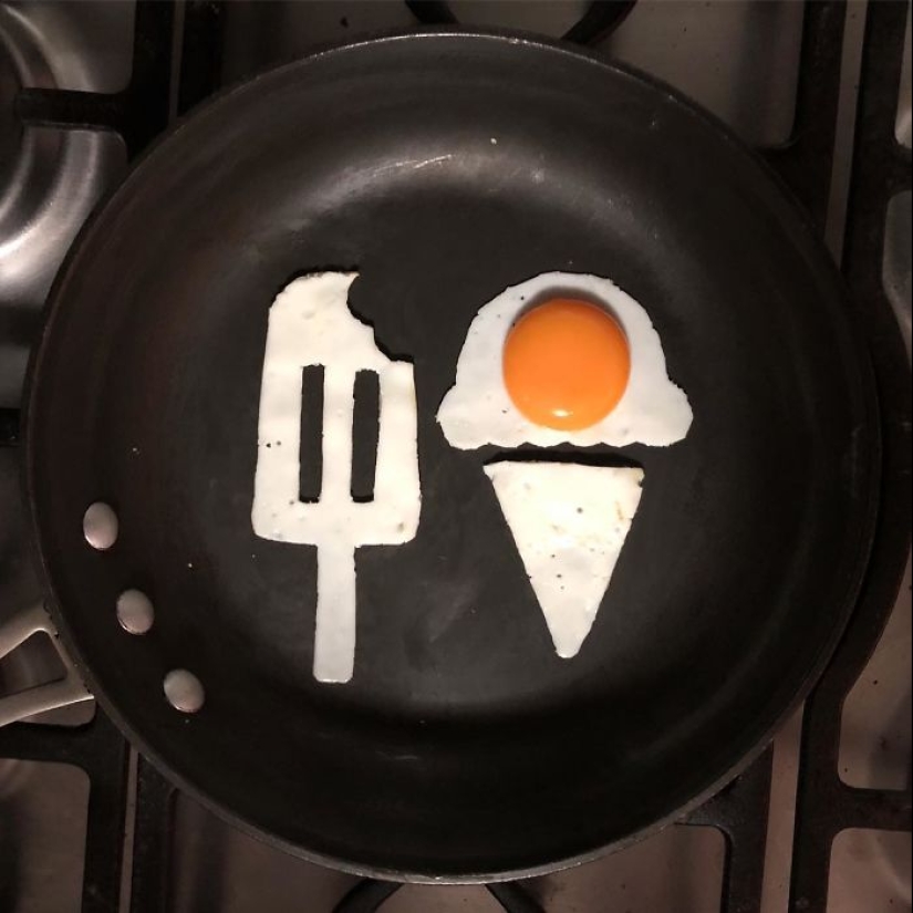 A Mexican woman creates works of art from banal fried eggs