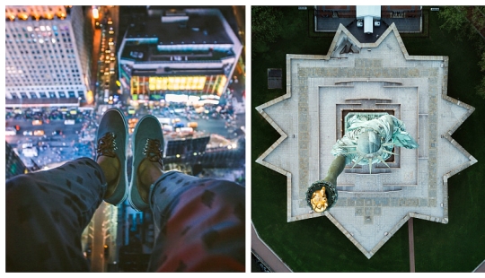 A self-taught photographer takes pictures of New York from such an angle that his pictures make your head spin