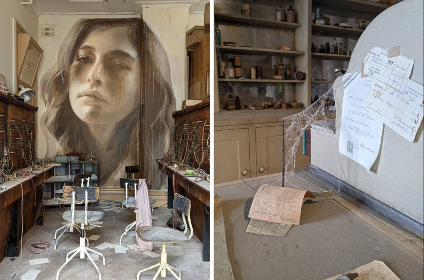 Abandonment as an immersive art: "Time" by street art artist Rone