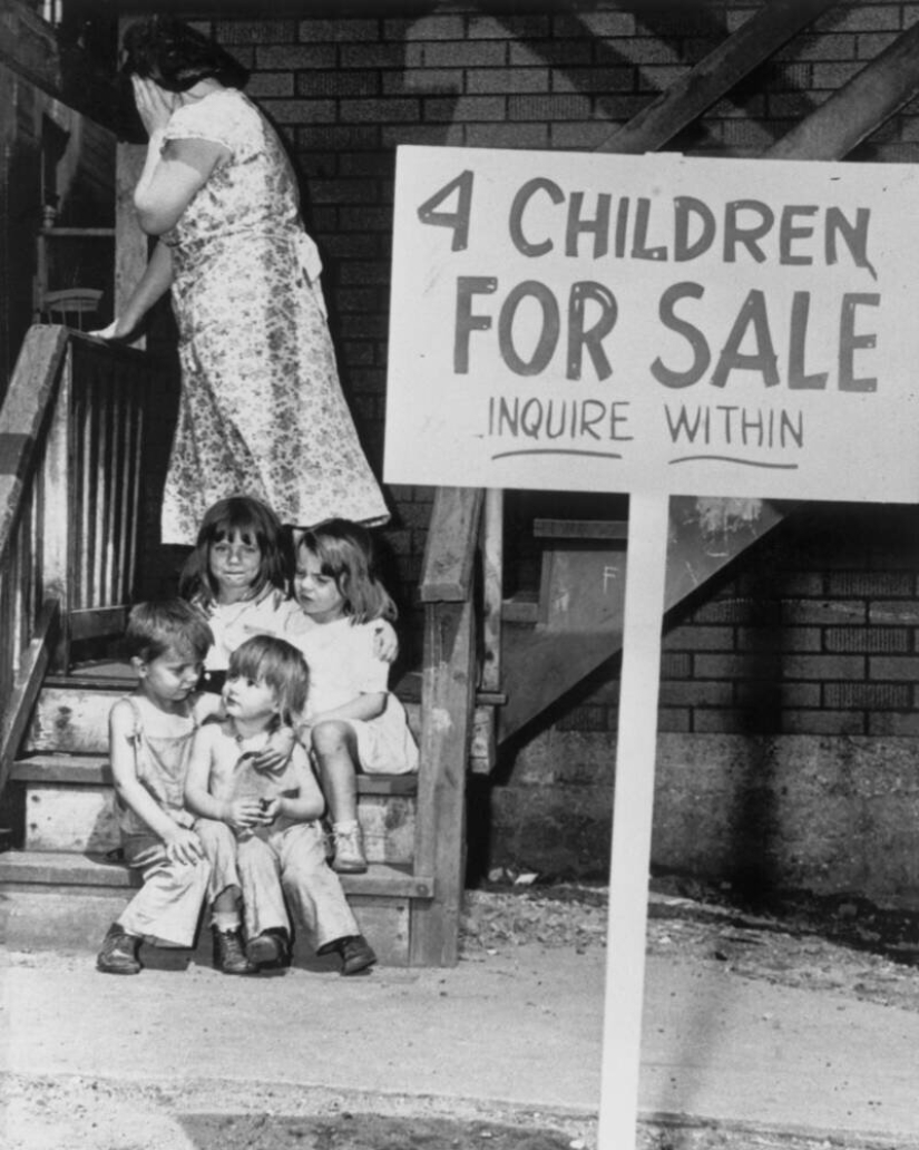 Advertisement for the sale of children: the history of a photograph from the USA in 1948, which is considered staged