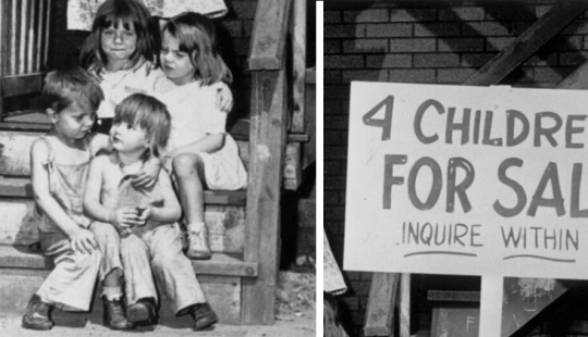 Advertisement for the sale of children: the history of a photograph from the USA in 1948, which is considered staged