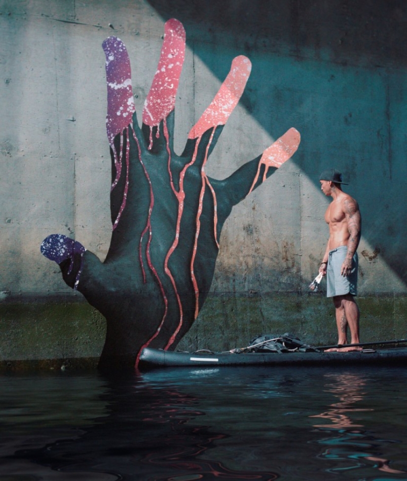 Aesthetics of water and concrete: 11 extreme murals of the master of Hula