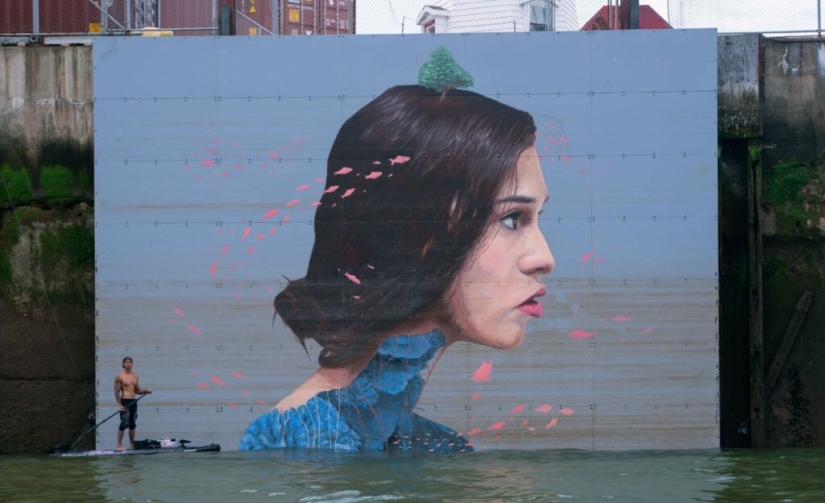 Aesthetics of water and concrete: 11 extreme murals of the master of Hula