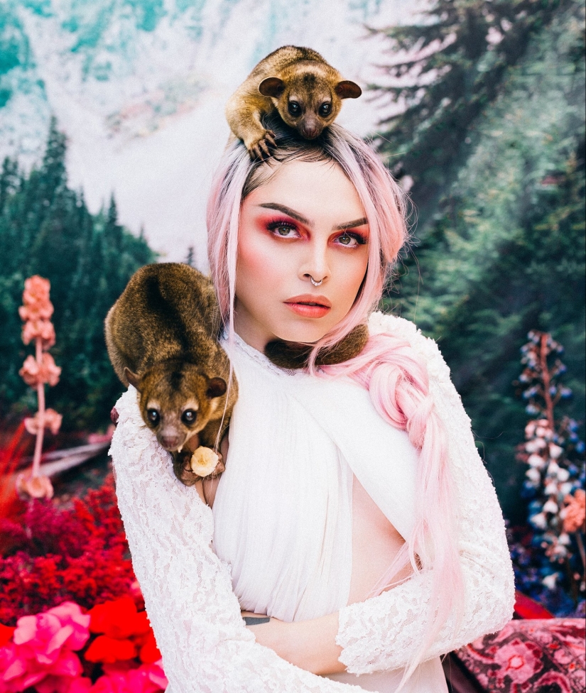 Amazingly beautiful photo shoot with animals rescued on the black market