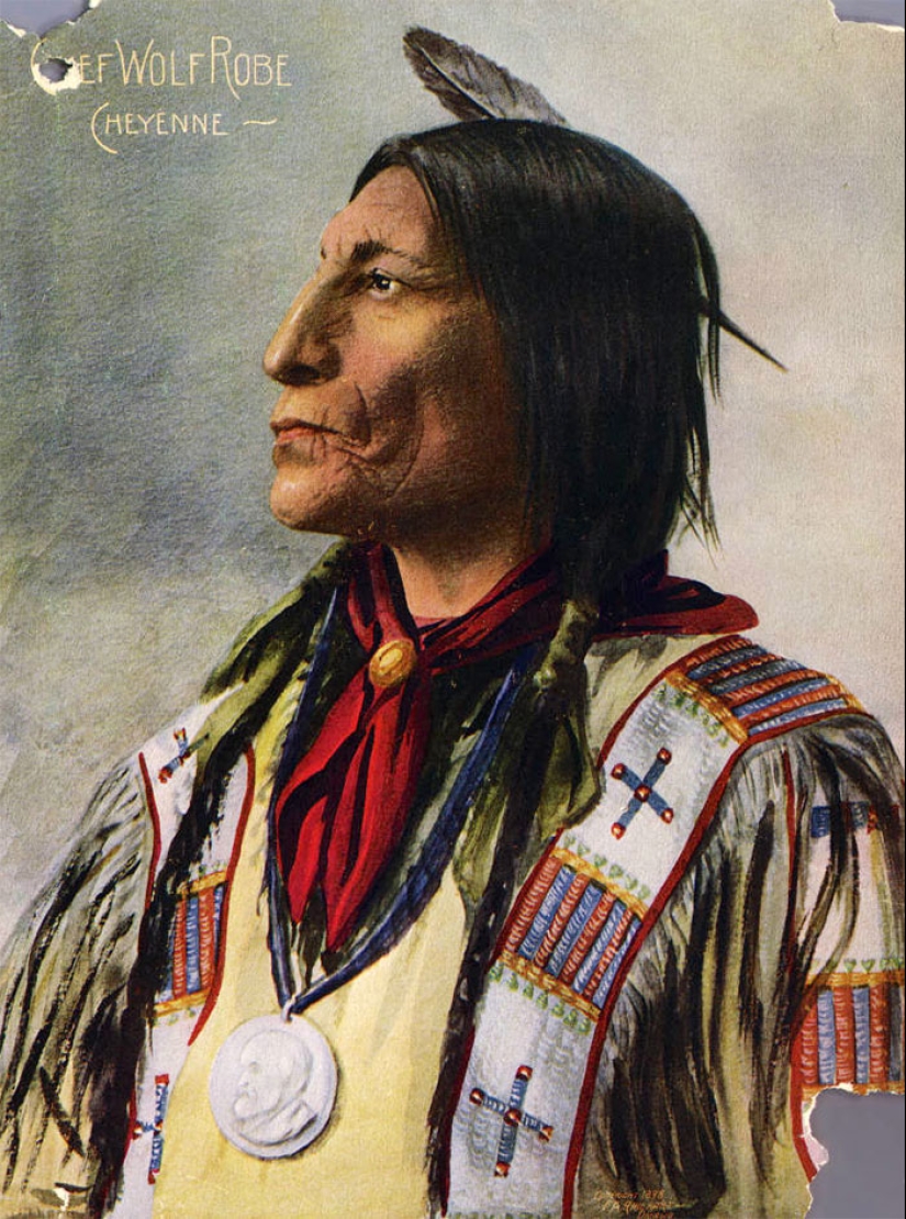 American found color photo of the Indians of the late nineteenth century