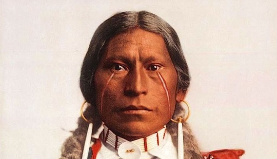 American found color photo of the Indians of the late nineteenth century